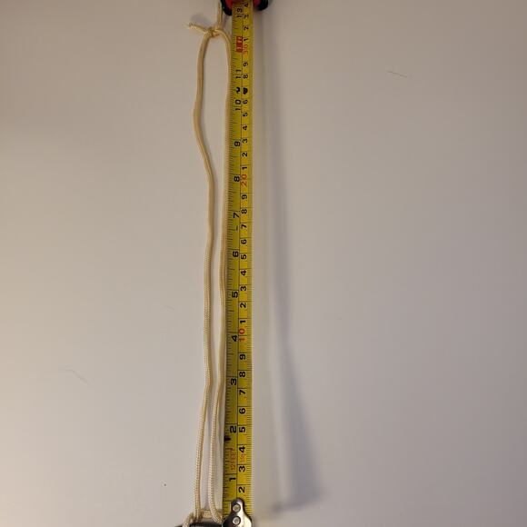 Krause Vintage Pottery Pendant Clay Geometric Signed 1987 Brown Nylon Cord - Picture 6 of 7